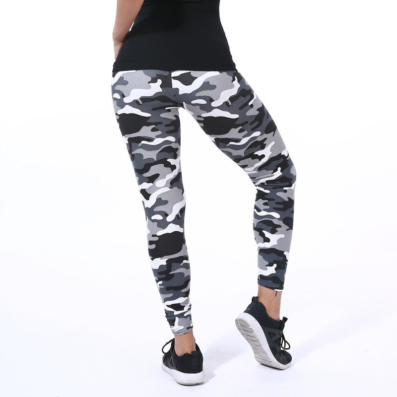 30 Color 2019 Camouflage Printing Elasticity Leggings Green/Blue/Gray Camouflage Fitness Pant Legins Casual Legging For Women