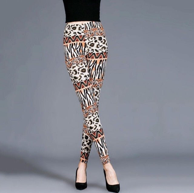 YRRETY Leggings Leopard Women Leopard Print Leggings Spring And Autumn High Elasticity Pant Leggins High Waist Elastic Legging
