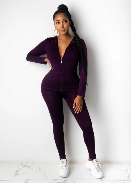 Two Piece Set Tracksuit Women Festival Clothing Fall Winter Top+Pant Sweat Suits Neon 2 Piece Outfits Matching Sets