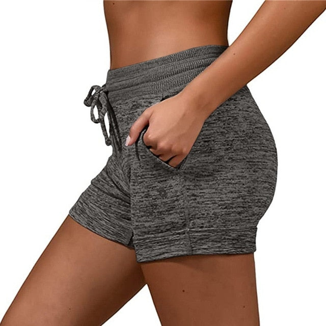 SnakeYX Women's Clothing Summer New Fashion Women's Casual Sports Quick-drying Shorts Plus Size Drawstring Loose Shorts