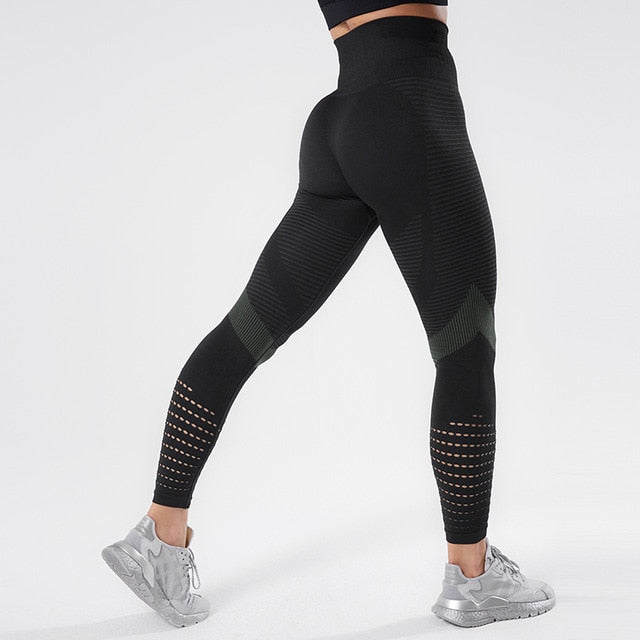 NORMOV Leggings For Fitness Seamless Leggings High Waist Yoga Pants Fitness Women Workout BreathableTights Training Pants 2019