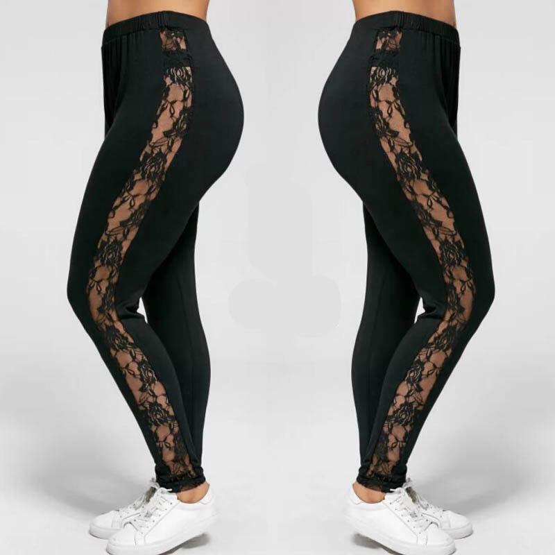 Plus Size Black Lace Leggings - Love For Leggings
