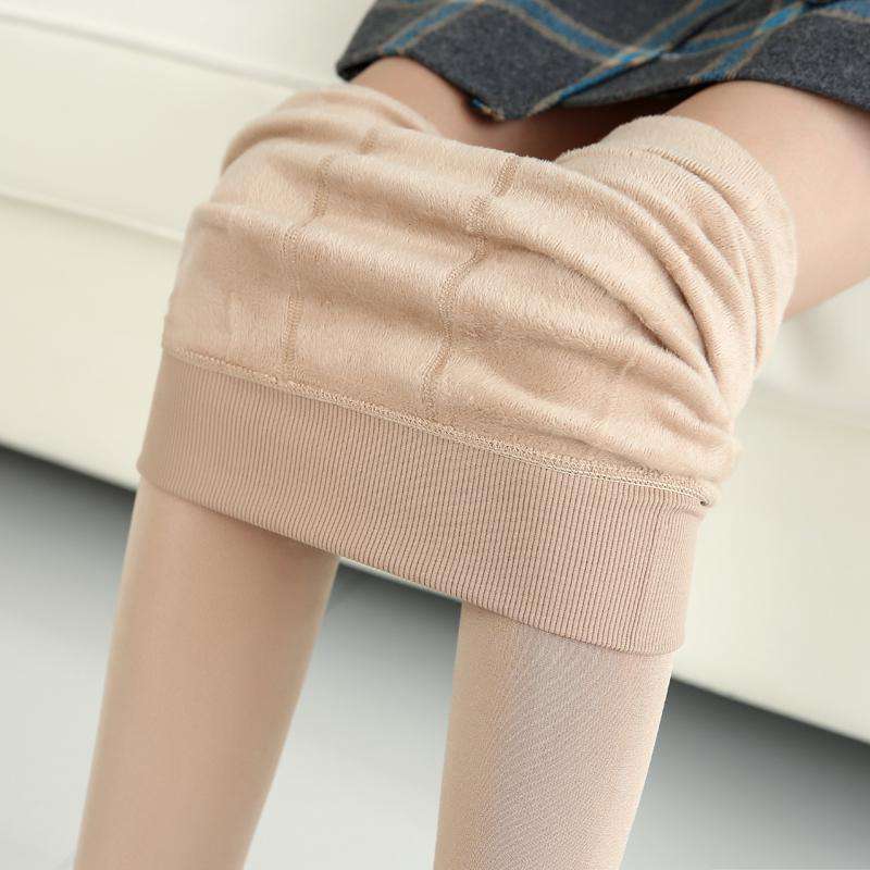 Sweater Leggings - Faux Velvet Thick Slim Leggings - Love For Leggings